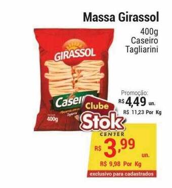 Stok Center Massa Girassol Caseiro Tagliarini oferta