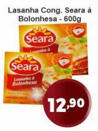 Supermercado Pastorinho Lasanha Cong. Seara à Bolonhesa oferta