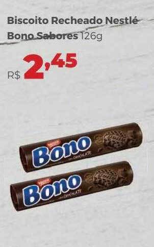 Villarreal Supermercados Biscoito Recheado Nestlé Bono Sabores oferta