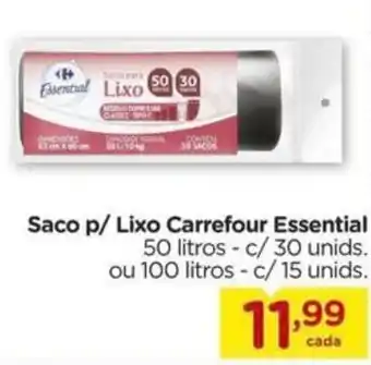 Carrefour Saco p/ Lixo Carrefour Essential oferta