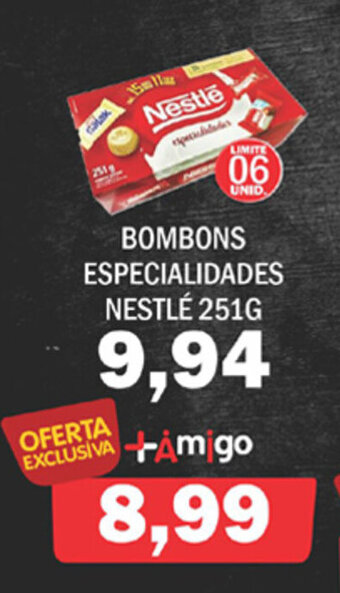 Supermercados Mendonça Bombons Especialidades Nestle 251g oferta