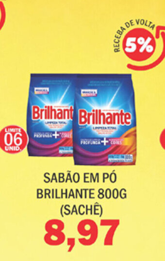 Supermercados Mendonça Sabao em po Brilhante 800g oferta
