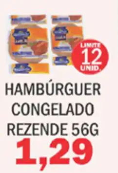Supermercados Mendonça Hamburguer congelado Rezende 56g oferta