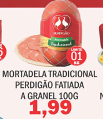 Supermercados Mendonça Mortadela Tradicional Perdigao fatiada a granel 100g oferta