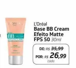 Drogal L'oréal Base Bb Cream Efeito Matte Fps 50 oferta