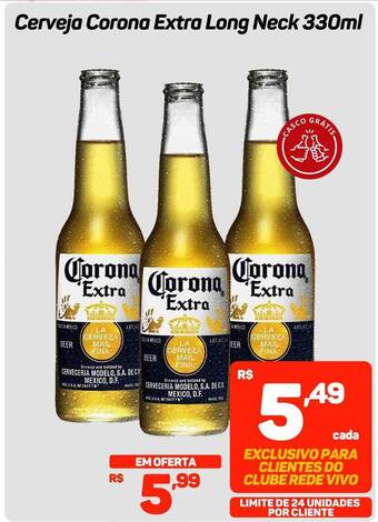 Rede Vivo Cerveja Corona Extra Long Neck oferta