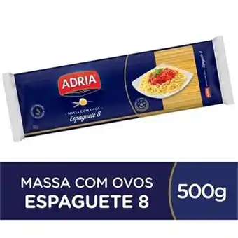 Serrano Supermercado Macarrão espaguete com ovos nº8 adria 500g oferta