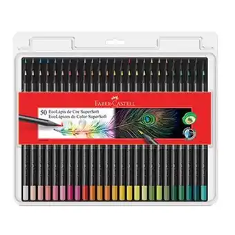 Kalunga Lápis de cor redondo ecolápis supersoft 50 cores faber-castell bt 1 un oferta