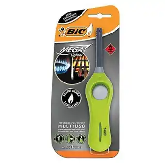 Acendedor mega lighter bic, multiuso, cores sortidas, fácil manuseio, 886493 - bt 1 u...