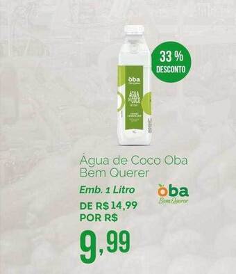 Oba Hortifruti água De Coco Oba Bem Querer 33% Desconto oferta