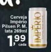 Rossi Supermercado Cerveja Imperio Pilsen Puro Malte lata 269ml oferta