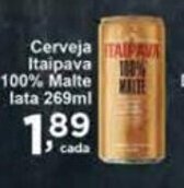 Rossi Supermercado Cerveja Itaipava 100% Malte lata 269ml oferta