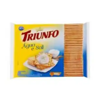 Supermercados Pague Menos Biscoito de água e sal triunfo 375g oferta
