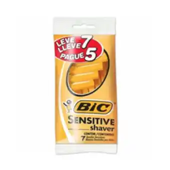 Supermercados Pague Menos Aparelho de barbear descartável bic sensitive shaver leve 7 pague 5 oferta