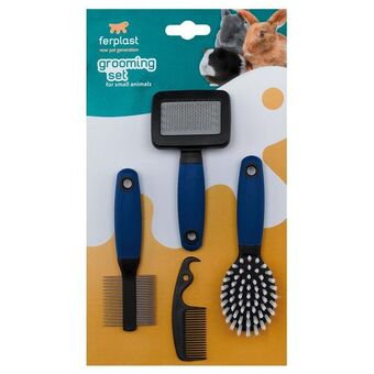 Conjunto de escovas ferplast grooming gro 5998 para coelhos
