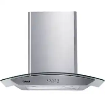 Coifa de parede consul 60 cm inox 4 bocas com design em vidro e aviso lavar filtro - cap60ar