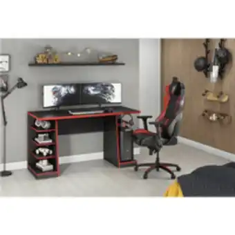 Mesa gamer para computador em mdp, 4 prateleiras, suporte para headset - nt2020
