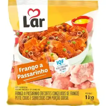 Frango a passarinho lar iqf peito, coxa e sobrecoxa 1kg