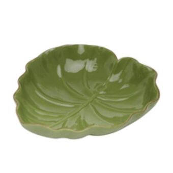 Novo Mundo Prato decorativo banana leaf lyor, cerâmica, verde - 3871 oferta