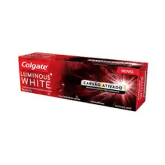 Supermercados Pague Menos Creme dental colgate luminous white carvão ativado 70g oferta