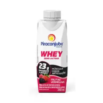 Bebida láctea piracanjuba whey frutas vermelhas zero lactose 250ml
