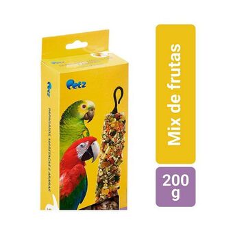 Bastão petz para papagaios com frutas 200g