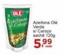 Rossi Supermercado Azeitona Ole Verde s/ caroco sache 120g oferta