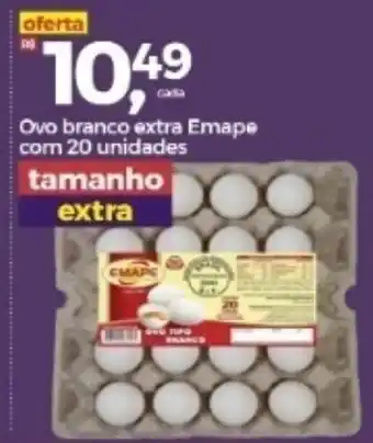 Frangolândia Ovo branco Extra Emape com 20 unidades oferta