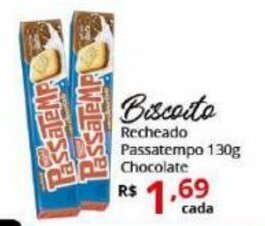 Biscoito Recheado Passatempo 130g chcocolate