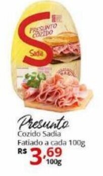 Ricoy Supermercados Presunto Cozido Sadia fatiado cada 100g oferta
