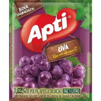Refresco em pó apti uva sachê 30g