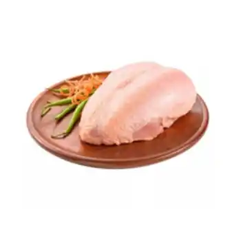 Supermercados Pague Menos Peito de frango com osso resfriado 900g oferta