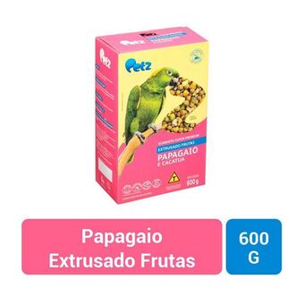 Petz Alimento pássaro petz extrusado frutas para papagaio e cacatua - 600g oferta