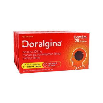 Doralgina com 20 drágeas oferta especial com 3 unidades