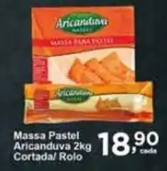 Massa Pastel Aricanduva 2kg Cortada/ Rolo