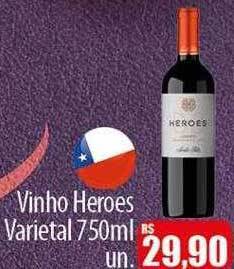 Proença Supermercados Vinho Heroes Varietal oferta