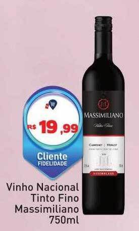 Tonin Superatacado Vinho Nacional Tinto Fino Massimiliano oferta