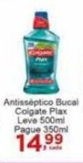 Rossi Supermercado Antisseptico bucal colgate Plax Leve 500ml pague 350ml oferta