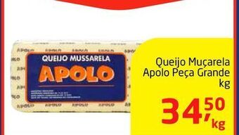 Tenda Atacado Queijo muçarela apolo peça grande kg oferta