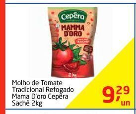 Tenda Atacado Molho de tomate tradicional refogado mama d’oro cepêra sachê 2kg oferta