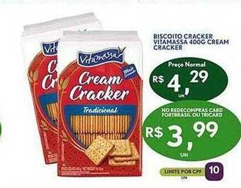 Rede Compras Biscoito Cracker Vitamassa Cream Cracker oferta