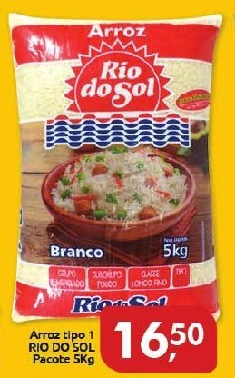 Supermercados Nori Arroz Tipo 1 Rio Do Sol pacote 5kg oferta