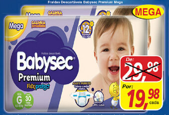 Supermercados Guanabara Fraldas Descartaveis Babysec Premium Mega oferta