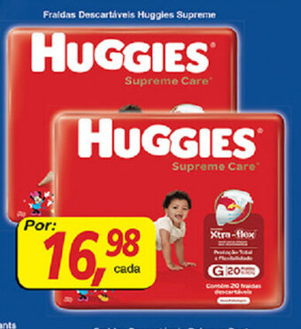 Supermercados Guanabara Fraldas Descartaveis Huggies Supreme oferta