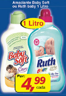 Amaciante Baby Soft ou Ruth Baby 1L