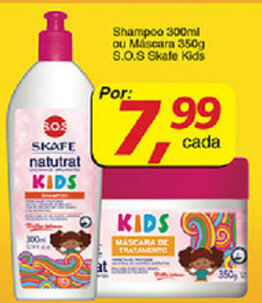 Supermercados Guanabara Shampoo 300ml ou Mascara 350g S.O.S Skafe Kids oferta