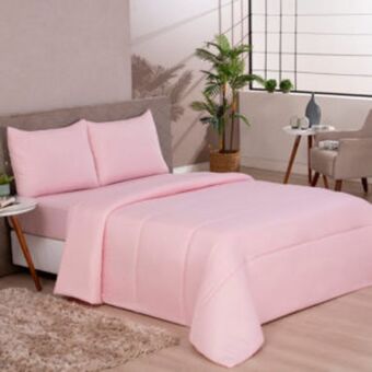 Vest Casa Edredom king microfibra colors rosa glace vestcasa oferta