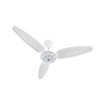 Novo Mundo Ventilador de teto ventisol premium, 03 pás, com chave de controle de reversão, branco - comercial oferta