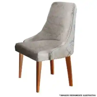 Lojas Guido Cadeira esmeralda tecido floral bege 290 ./imbuia oferta
