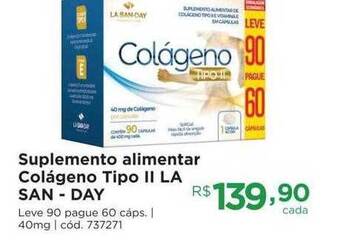 Farmácia Preço Popular Suplemento Alimentar Colágeno Tipo Ii La San - Day oferta